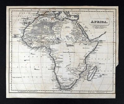 1831 年 J & J Harper 地图 非洲 开普殖民地 埃及 努比亚 几内亚 苏丹 刚果 撒哈拉 — 第 1/4 张图片