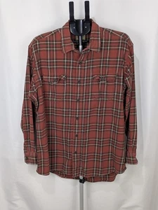 Red Head Shirt Mens XL Plaid Red Maroon Flannel Soft Warm - Picture 1 of 7
