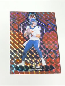 2024 Panini Mosaic Camo Red Mosaic Prizm C.J. Stroud - Picture 1 of 2
