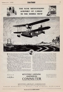 Keystone 1930 - Anuncio de avión de cercanías Loening 7/6/2025 g - Imagen 1 de 1