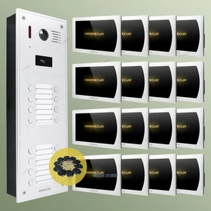 HOMSECUR 7" Video Doorphone Entry Intercom RFID Touch Screen 16 Families HD - Bild 1 von 9
