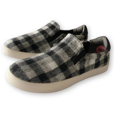 Zapatillas Dr. Scholl’s Madison para mujer talla US 6M sin cordones a cuadros blancas y negras Foto 1 de 4