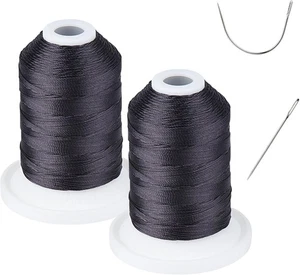 UV Resistant - Heavy Duty Outdoor Thread for 250 Yards, 2 × NP-BLACK - Picture 1 of 5