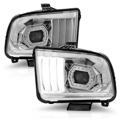 Faro halógeno transparente izquierdo y derecho Anzo 121567 para Ford Mustang 2005-2009 Foto 1 de 4