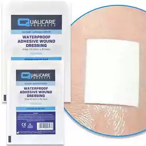 WASSERDICHTE SELBSTKLEBENDE WUNDAUFLAGEN Small - Large Erste Hilfe Pflaster QUALICARE - Bild 1 von 3