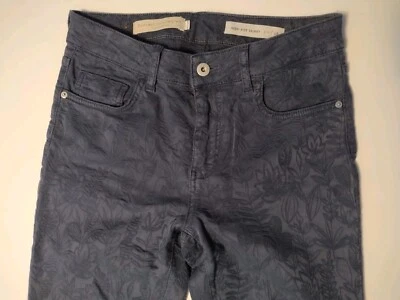 Pilcro And The Letterpress Womens High Rise Skinny Floral TexturedPants 28 Gray  - Imagem 1 de 4