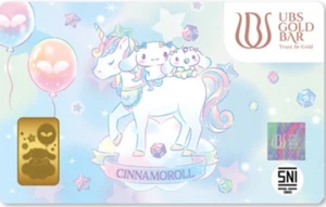 SANRIO Cinnamoroll EDITION 2 Gramm massiv Gold 24k Kollektion Geschenk weißer Welpe - Bild 1 von 3