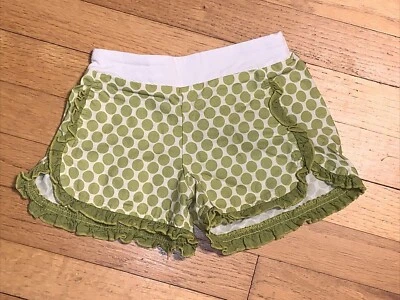 Pantalones Cortos Persnickety Tillie Verde Lunares Volantes Talla 4 Foto 1 de 4