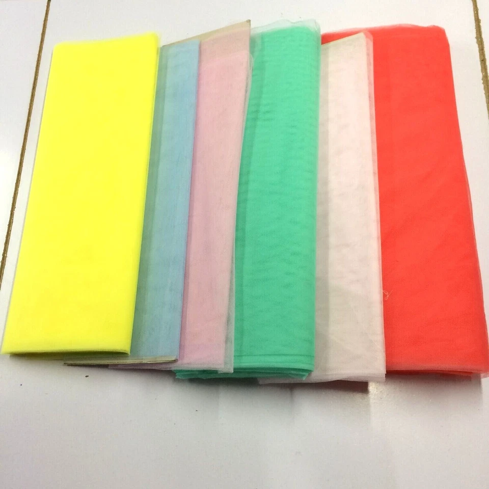 NYLON NETTING TULLE TUTU FABRIC : $3.50 P/ M : CHOICE OF 6 COLOURS - Image 1 of 1