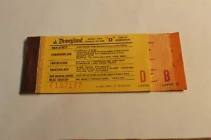 DISNEYLAND TICKET BOOK D X 4 B X1 5 TICKETS - CHILD 7.50 BOOK - Picture 1 of 2