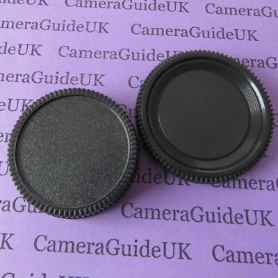 Lente trasera y cuerpo de cámara Nikon cubierta antipolvo para cámaras Nikon F con montaje de lente