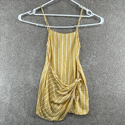 Forever 21 Women's Sundress Size Large Yellow White Striped Strap - Image 1 of 4