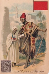 Chromo Chicorée Moka Leroux La Poste au Maroc - Picture 1 of 2