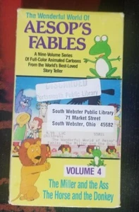 VHS - Aesop's Fables Volume 4: Miller & The Ass, The Horse & The Donkey Video. - Picture 1 of 9