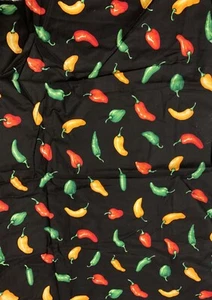 Vintage Chili Peppers Cranston Print Works Company Collection Fabric 45" x 30" - Picture 1 of 4