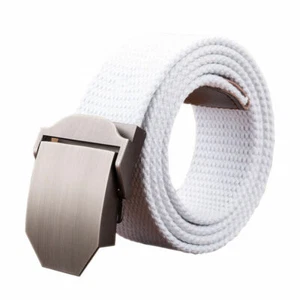 Cinturones grandes y altos para hombre para jeans o pantalones cortos informales cinturón de cintura de lona, cortable - Imagen 1 de 13