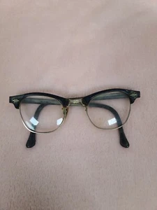 Vintage Artcraft Eyeglasses Silver And Black 4-5.5 - Picture 1 of 7