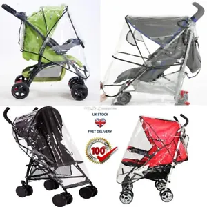 Stroller Rain Cover Universal Buggy Rain cover For Baby Pushchair Pram Clear UK - Picture 1 of 7