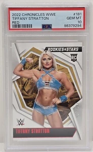 2022 Chronicles WWE TIFFANY STRATTON RC #/199 RED ROOKIES & STARS PSA 10  - Picture 1 of 2