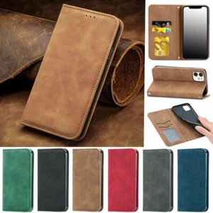 Retro Wallet Leather Flip Phone Case For iPhone 14 13 12 11 Pro Max XR XS 7 8 SE - Picture 1 of 65