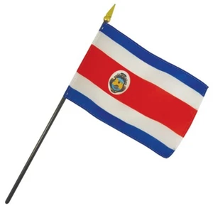Wholesale Lot of 9 Costa Rica 12"x18" Handheld Mini Flag w/ Wood Stick - Picture 1 of 1