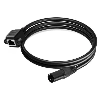 XLR 5 Pin Male to RJ45 Female for DMX512 Control Cable Adapter 1.0 Meter - Image 1 of 4