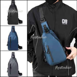 Borsa a tracolla impermeabile uomo tracolla zaino petto borsa sport viaggio - Foto 1 di 35