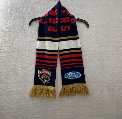 NHL Florida Panthers Scarf Adult One Size Geometric Multicolor Fringed Cover