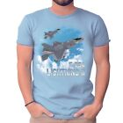 F-35A Lightning II In The Clouds Light Blue Adult Shirt