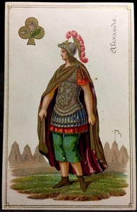 1868 Alexander the Great Antique Playing Cards Chromolithographic Court Single