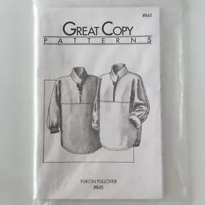 Great Copy Patterns Yukon Pullover 845 For 31"-45" Bust Polar Fleece Uncut - Picture 1 of 2