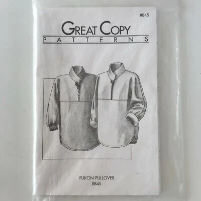 Great Copy Patterns Yukon Pullover 845 For 31"-45" Bust Polar Fleece Uncut - Image 1 of 2