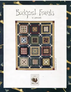 Red Rooster Fabrics Quilt Pattern ~ Backyard Friends by Whimsicals ~ 59" x 74" - Picture 1 of 1