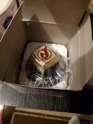 New Jersey Devils Rare 2003 20th Anniversary Stanley Cup Champion Ring...and pin Cover