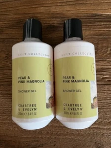 Lotto di 2 gel doccia CRABTREE & EVELYN Cult collezione rosa pera magnolia 8,4 oz - Foto 1 di 2