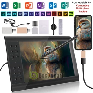 10x6 inch Digital Drawing Tablet Graphics tablet with Battery-free Pen 8192 - Picture 1 of 22