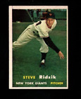 8642* 1957 Topps # 123 Steve Ridzik Ex-Mt