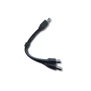 6 Zoll ESATAP auf ESATA und USB-Kabel (schwarz) - Bild 1 von 2