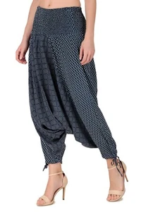 Women's Harem Pants Jumpsuit Aladdin Hippie Clothes Yoga Boho Clothes Purple - Picture 1 of 6