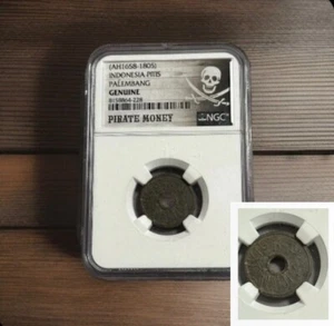 1658-1805 Indonesia Pitis Palembang Genuine Pirate Money -Treasure NGC Certified - Picture 1 of 6