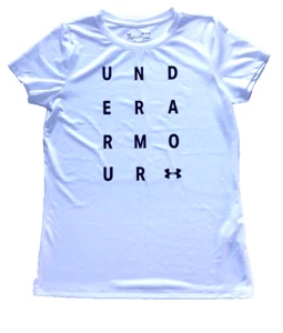 Under Armour Heatgear Loose Women's Activewear Sports Top Size M White Black - Picture 1 of 7