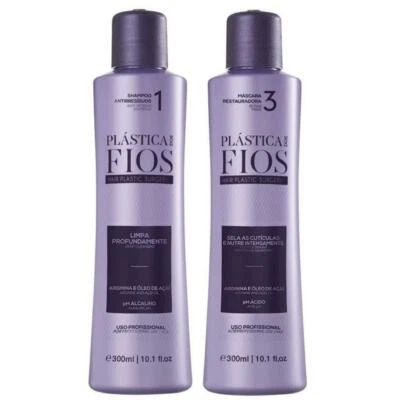 ANTI RESIDUE SHAMPOO AND REPAIR MASK PLASTICA DOS FIOS 2 X 300ml - Image 1 of 2