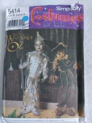Simplicity 5414 Childs Wizard of Oz Costume Patterns Size 3-4-5-6-7-8   2003 - Image 1 of 2