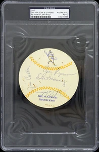 1951-1954 Jim Wilson Don Money Milwaukee Brewers Signed 4" Cut (PSA/DNA Slabbed) - Picture 1 of 1
