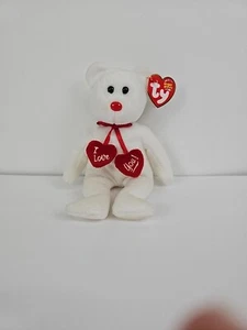 TY Beanie Baby - TRULY The I Love You Bear (9 pulgadas) COMO NUEVO ERRORES EN LA ETIQUETA VER FOTOS - Imagen 1 de 7