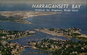 North Kingstown,RI Wickford,Bird's Eye View, Narragansett Bay Rhode Island - Picture 1 of 2
