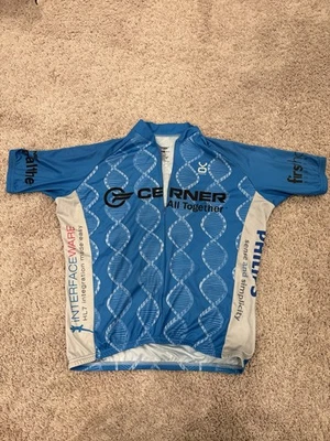 Camiseta deportiva para ciclismo Cerner Oracle talla XL USADA EN EXCELENTE ESTADO Foto 1 de 4