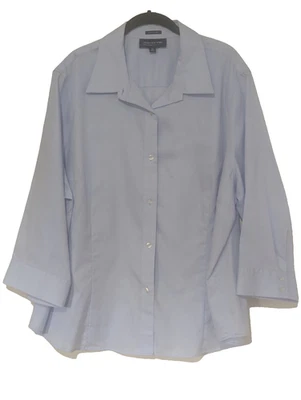Jones New York Women Button Blouse Size 3X Easy Care Cotton Business Capsule - Image 1 of 4