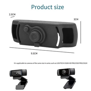Silicone Cover for Logitech C920/C922 Webcam Easy to Use Privacy Solution - Photo 1/12