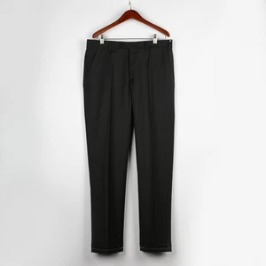 Neu mit Etikett $ 1175 Brioni Moena reine Wolle KARIERTE Hose dunkelgrau 44US/54IT - Bild 1 von 13